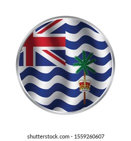 British Indian Ocean Territory, Flag of British Indian Ocean Territory glossy button.