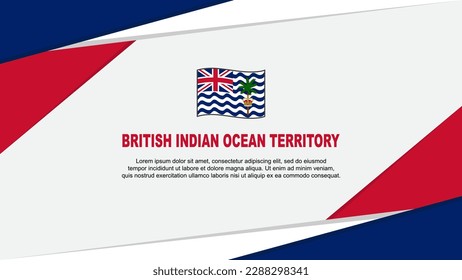 British Indian Ocean Territory Flag Abstract Background Design Template. British Indian Ocean Territory Independence Day Banner Cartoon Vector Illustration