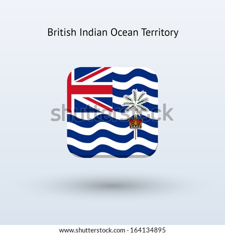 British Indian Ocean Territory flag icon. Vector illustration.