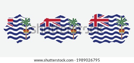 british indian ocean territory flag. flat icon symbol vector illustration