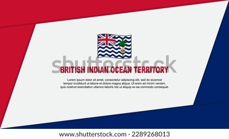 British Indian Ocean Territory Flag Abstract Background Design Template. British Indian Ocean Territory Independence Day Banner Cartoon Vector Illustration. Banner
