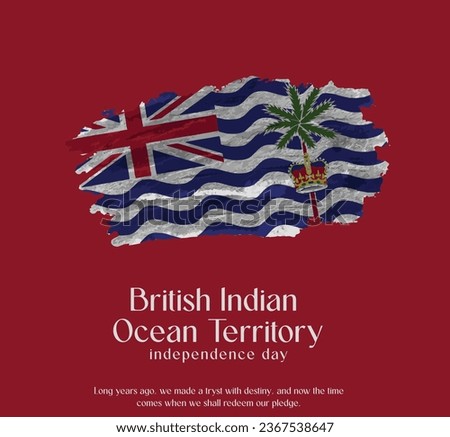 British Indian Ocean Territory Flag Made of Glitter Sparkle Brush Paint Vector, Celebrating British Indian Ocean Territory Independence Day.