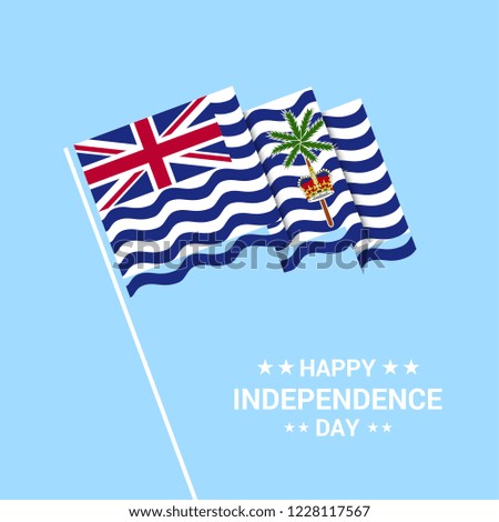 British Indian Ocean Territory Independence day typographic design with flag vector
