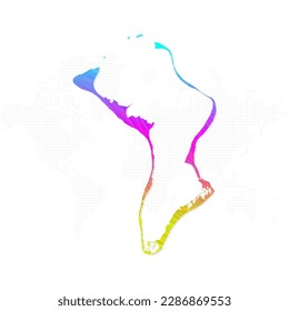 British Indian Ocean Territory map in colorful halftone gradients. Future geometric patterns of lines abstract on white background. Vector Illustration Eps10.