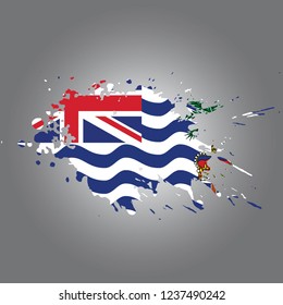 British Indian Ocean Territory Vector paint stain