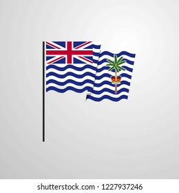 British Indian Ocean Territory waving Flag design vector