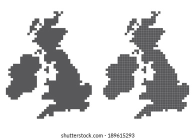 British Isles Pixel Art Map