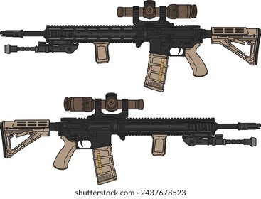 British L119A2 CB TAN Illustrator