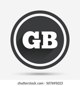British language sign icon. GB translation.