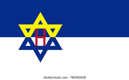 British Mandate of Palestine flag. Vintage flag of Palestine. Vector flag. eps 8.