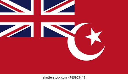 British Mandate of Palestine flag. Vintage flag of Palestine. Vector flag. eps 8.
