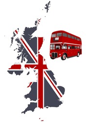 British Map And Double-decker