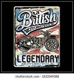 British Motorcycle legendary Biker graphic