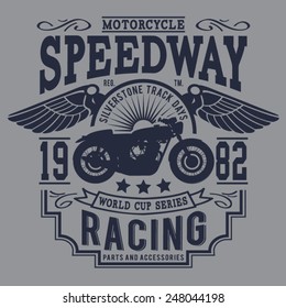  British Motorcycle racing typography, t-shirt graphics, vectors, 