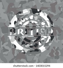British on grey camo texture