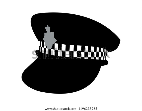 British Police Top Hat Stock Vector 