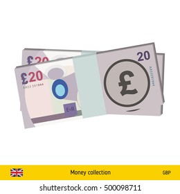 British pound banknote. 