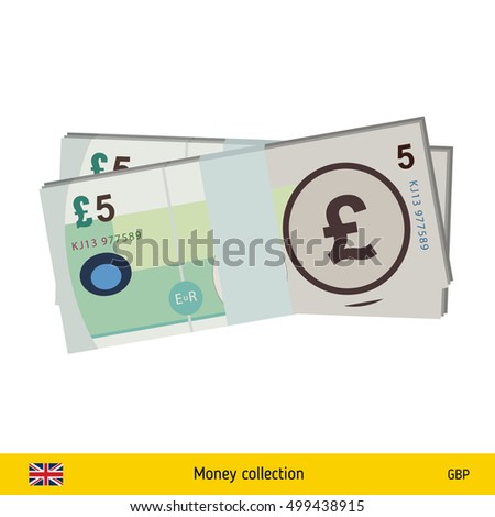 British pound banknote. 
