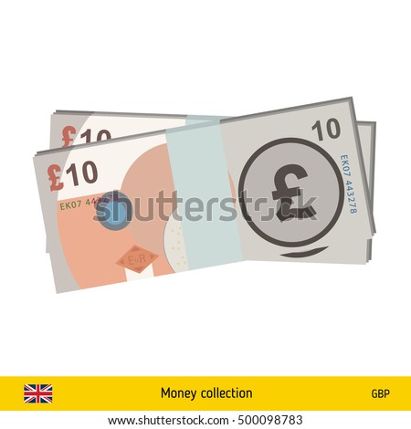 British pound banknote. 