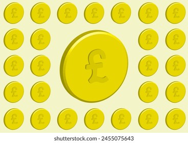 british pound coin currency symbol pattern background design
