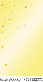 British pound coins falling. Scattered gold GBP coins.  United Kingdom money. Great business success concept. Vector illustration.