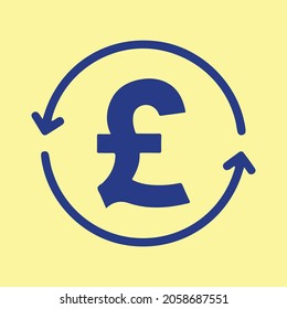 British Pound Conversion or Exchange Icon 