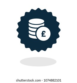 British pound icon ,vector illustration