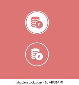 British pound icon. Vector illustration