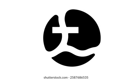 British pound logo , black isolated silhouette