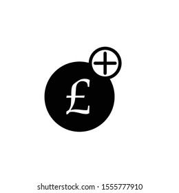 British Pound mini line, icon, background and graphic. The icon is black and white, linear flat, vector, pixel perfect, minimal, suitable for web and print.