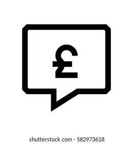 British Pound mini line, icon, background and graphic. The icon is black and white, linear  flat, vector, pixel perfect, minimal, suitable for web and print. 