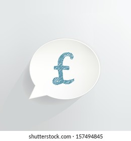 British Pound Speech Bubble Icon