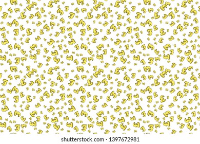 British Pound Sterling Currency. Money Fall Seamless Pattern. Vector Illustration