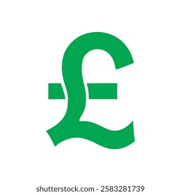 British pound symbol. Pound sign icon. Uk pound icon logo silhouette vector flat illustration design on white background.