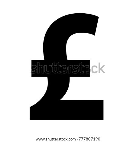 British Pounds  money symbols icon vector white background