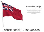 British Red Ensign waving historical flag, symbolizing early American independence.