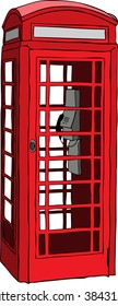 British red phone booth in London