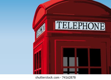 british red phone both vector illustation