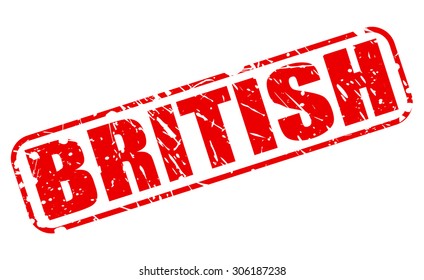 BRITISH red stamp text on white