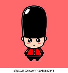 British royal army character. kawaii designs