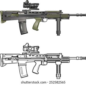 british sa80 automatic assault rifle 