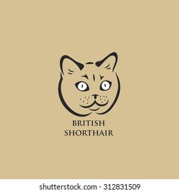 British shorthair cat - vector illustration