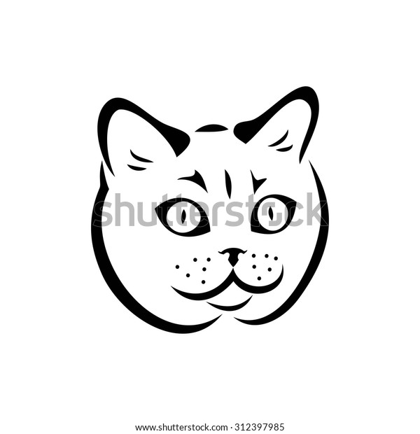 British Shorthair Cat Vector Illustration Stock Vector (Royalty Free ...