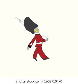British soldier vector / icon a graphic illustration.