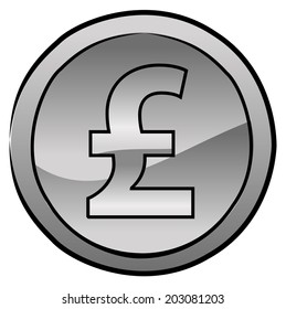 British Sterling coin vector