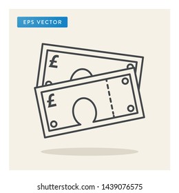 British Sterling Note Stack, Can Be Used As A Five Pound Note, Or A Pile Of Money