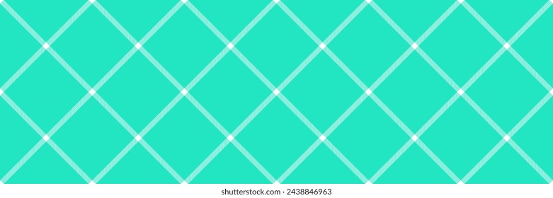 British tartan background pattern, geometry textile plaid vector. Regular seamless texture fabric check in teal and white color.