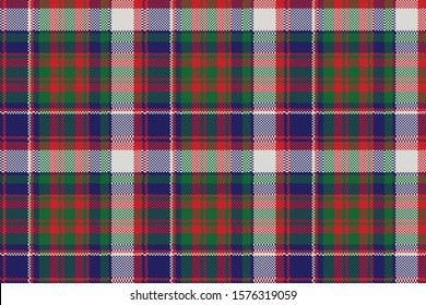 British tartan check plaid seamless pattern. Vector illustration.