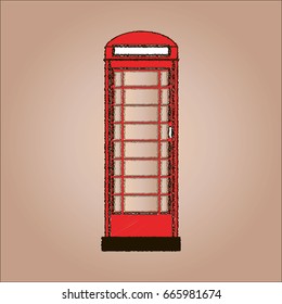 British telephone booth.