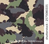 British troops. Professional army pixel camouflage of Britain. Professional army of the country. EPS 10.